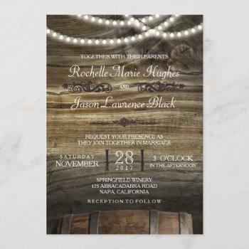 rustic winery wedding invitation