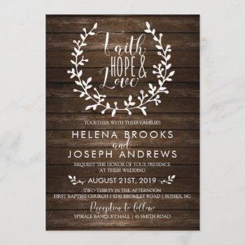 Small Rustic Wood Faith Wedding Front View