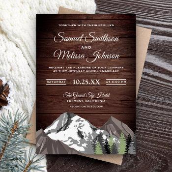 Small Rustic Wood Mountain Forest Wedding Front View