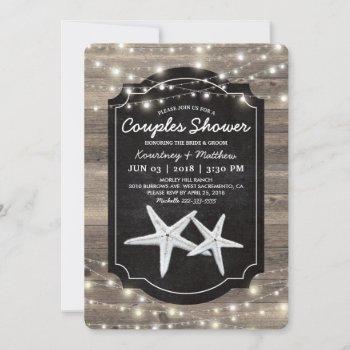 Small Rustic Wood Starfish Wedding Couples Shower Front View