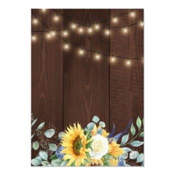Small Rustic Wood Sunflower White Peony Wedding Back View