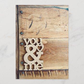Small Rustic Wood You & Me Wedding Front View