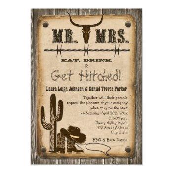 Small Rustic Wooden Western Style Wedding Front View