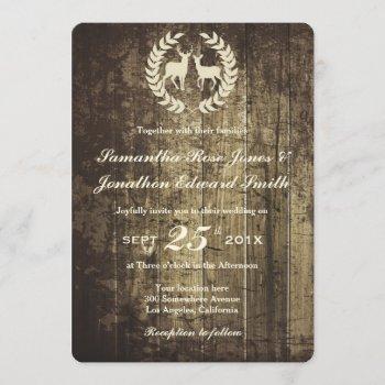 Small Rustic Woodland Buck And Deer Wedding Front View
