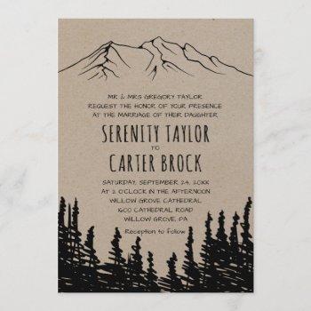 Small Rustic Woodsy Mountain Formal Wedding Front View