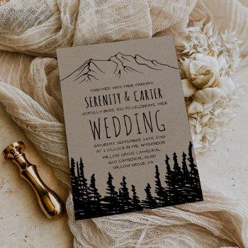 Small Rustic Woodsy Mountain Wedding Front View