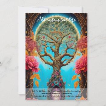 sacred art mystical tree of life spiritual dreamer invitation