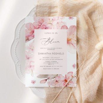 sakura love is in bloom bridal shower invitation