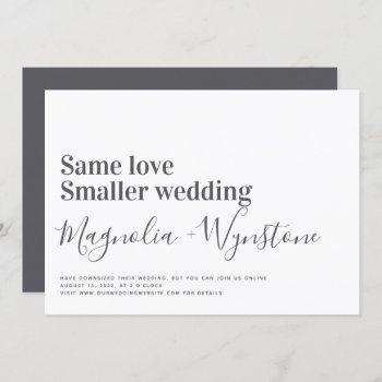 same love smaller wedding  invitation