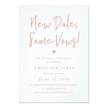 Small Same Vows Editable Color Change The Date Front View