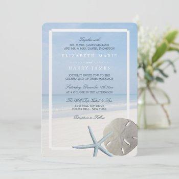 Small Sand Dollar And Starfish Beach Wedding Front View