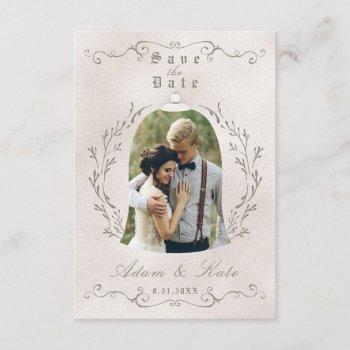 Small Save The Date  | Elegant Rose Of Beauty Front View