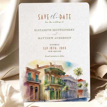 save the date new orleans city destination invitation