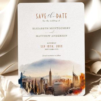 Small Save The Date New York City Destination Front View
