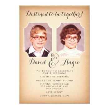 Small School Photos Funny Wedding Photo Invite Front View