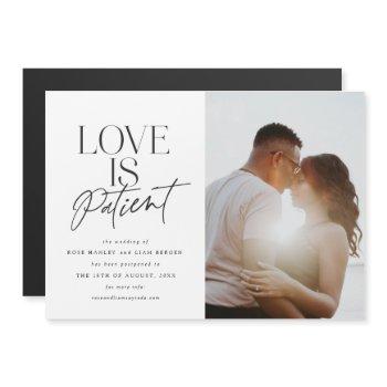 Small Script Love Wedding Postponed Change The Date Magnetic Front View