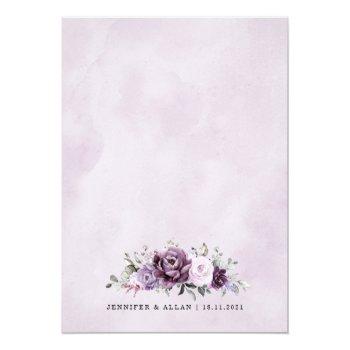 Small Shades Of Dusty Purple Blooms Moody Floral Wedding Back View