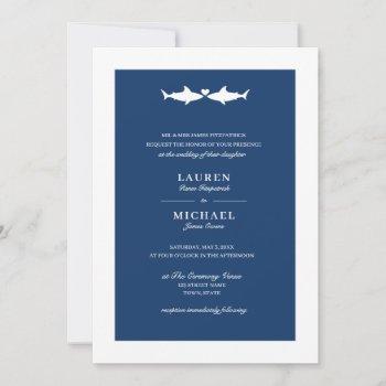 shark wedding invitation