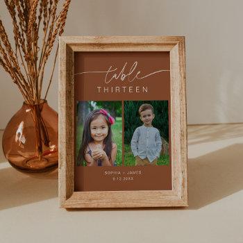 sienna childhood photos table number card 5x7