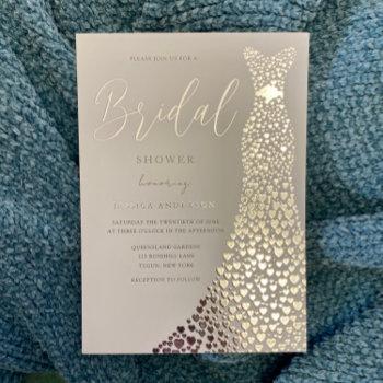 Small Silver Foil Wedding Dress Baby Shower Foil Front View