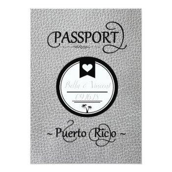 Small Silver Puerto Rico Passport Back View