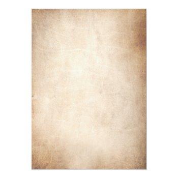 Small Simple Calligraphy Details Rustic Parchment Paper Enclosure Card Back View