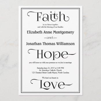 simple contemporary christian wedding invitations