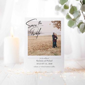 Small Simple Cute Elegant Save The Date Photo Front View