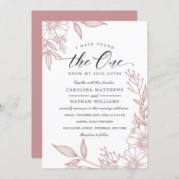 Small Simple Floral I Have Found The One | Blush Wedding Front View