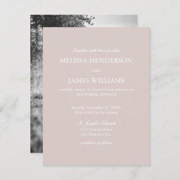 Small Simple Minimalist Photo Wedding Front View