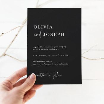 simple modern and minimalist | wedding invitation