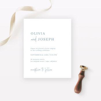simple modern minimalist budget wedding invitation