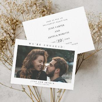 simple photo wedding engagement party invitation