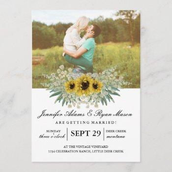Small Simple Photo Wedding Sunflowers 2 Front View