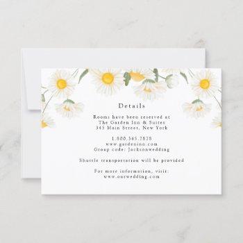 simple rustic daisy flowers details card