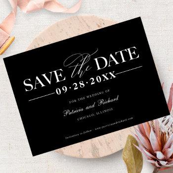 Small Simple Stylish Wedding Save The Date Non Photo Front View