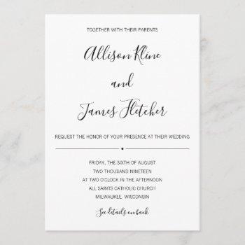 Small Simple Two-sided  With Online Rsvp Front View