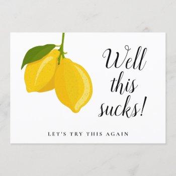 Small Simple Wedding Lemons Change The Date Postponed Front View