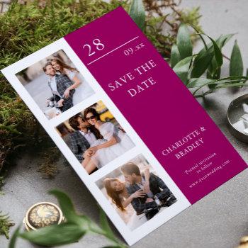 Small Simple Wedding Save The Date Photo Picture Front View