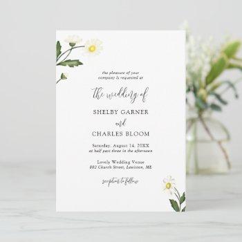 Small Simple White Daisy Floral Elegant Wedding Front View