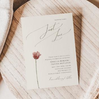 simple wildflower nothing fancy just love wedding  invitation