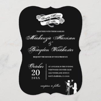 simply meant to be - wedding invitation