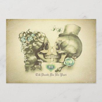Small Skull Couple Day Of The Dead Wedding Front View