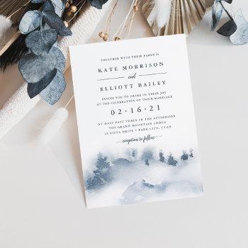Small Snowbound | Winter Watercolor Wedding Front View