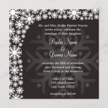 Small Snowflake Winter Wedding Front View