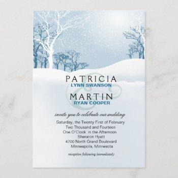 Small Snowy Winter Wedding - Ice Blue Front View