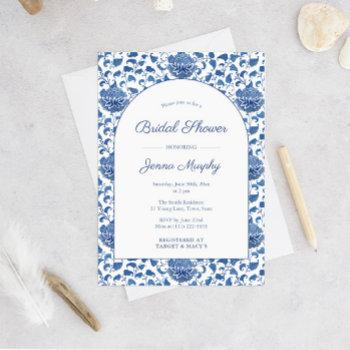 something blue antique chinoiserie wedding shower invitation
