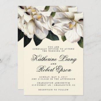 Small Southern Magnolia Botanical Wedding Front View