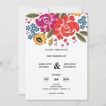 Small Spanish Florals Wedding Front View