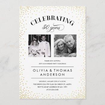 sparkle photo wedding anniversary invitations